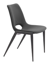 ZUO Desi Armless Dining Chair (Set of 2) Black