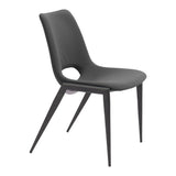 ZUO Desi Armless Dining Chair (Set of 2) Black