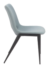 ZUO Desi Armless Dining Chair (Set of 2) Azure Gray