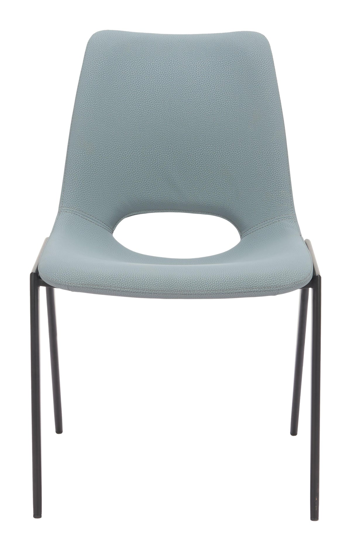 ZUO Desi Armless Dining Chair (Set of 2) Azure Gray