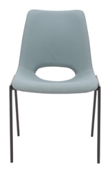 ZUO Desi Armless Dining Chair (Set of 2) Azure Gray