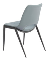 ZUO Desi Armless Dining Chair (Set of 2) Azure Gray