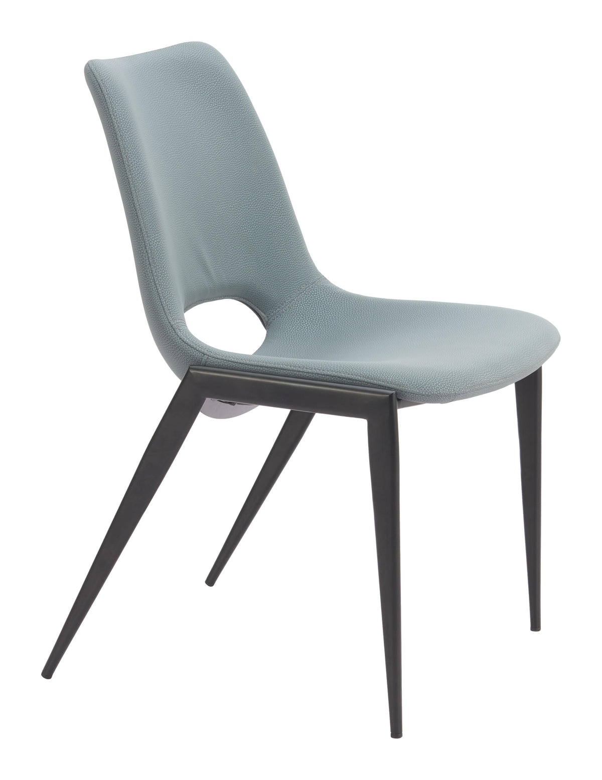 ZUO Desi Armless Dining Chair (Set of 2) Azure Gray
