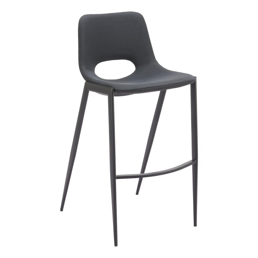 ZUO Desi Armless Barstool (Set of 2) Black