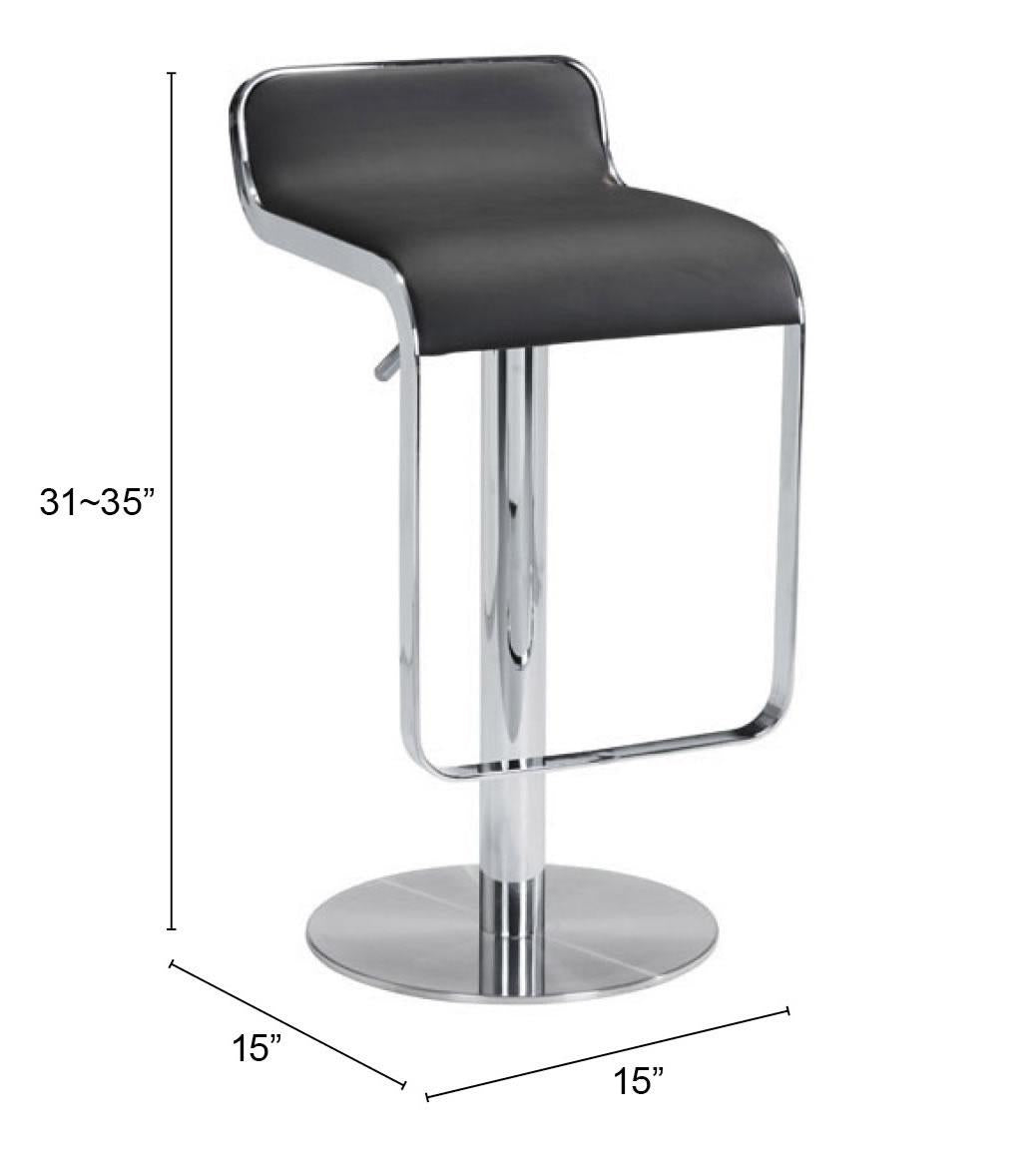ZUO Equino Barstool Black