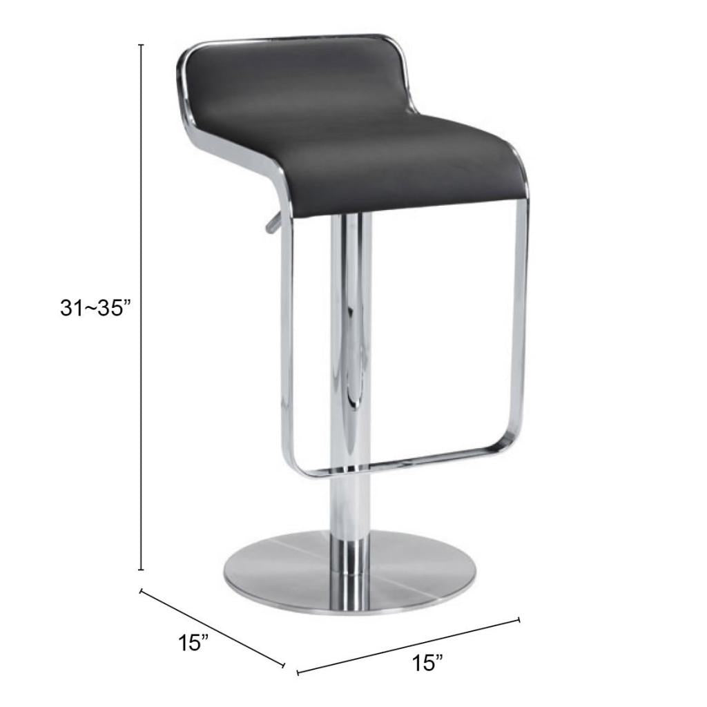 ZUO Equino Barstool Black