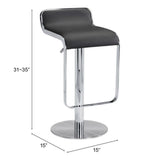 ZUO Equino Barstool Black