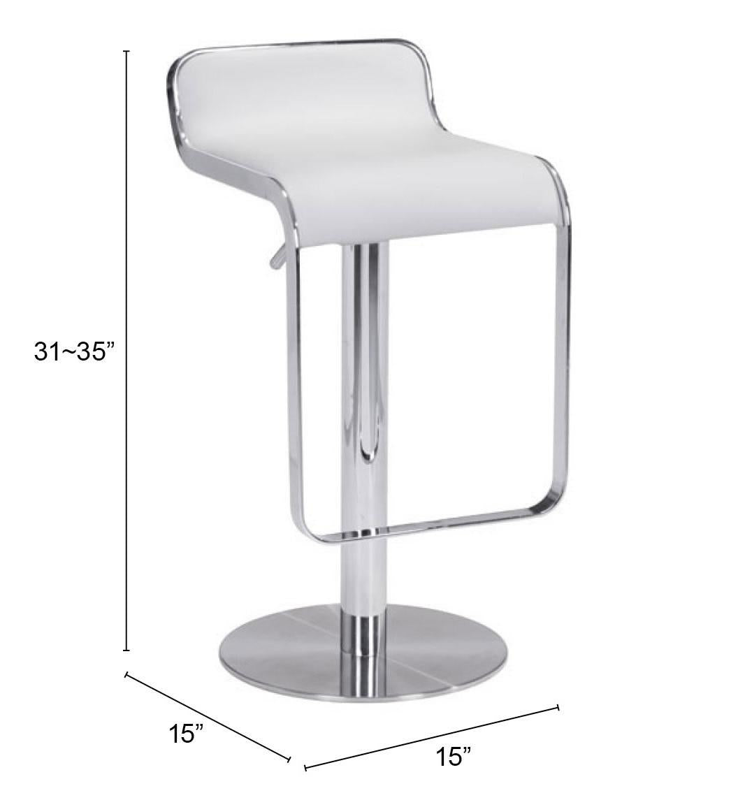 ZUO Equino Barstool White