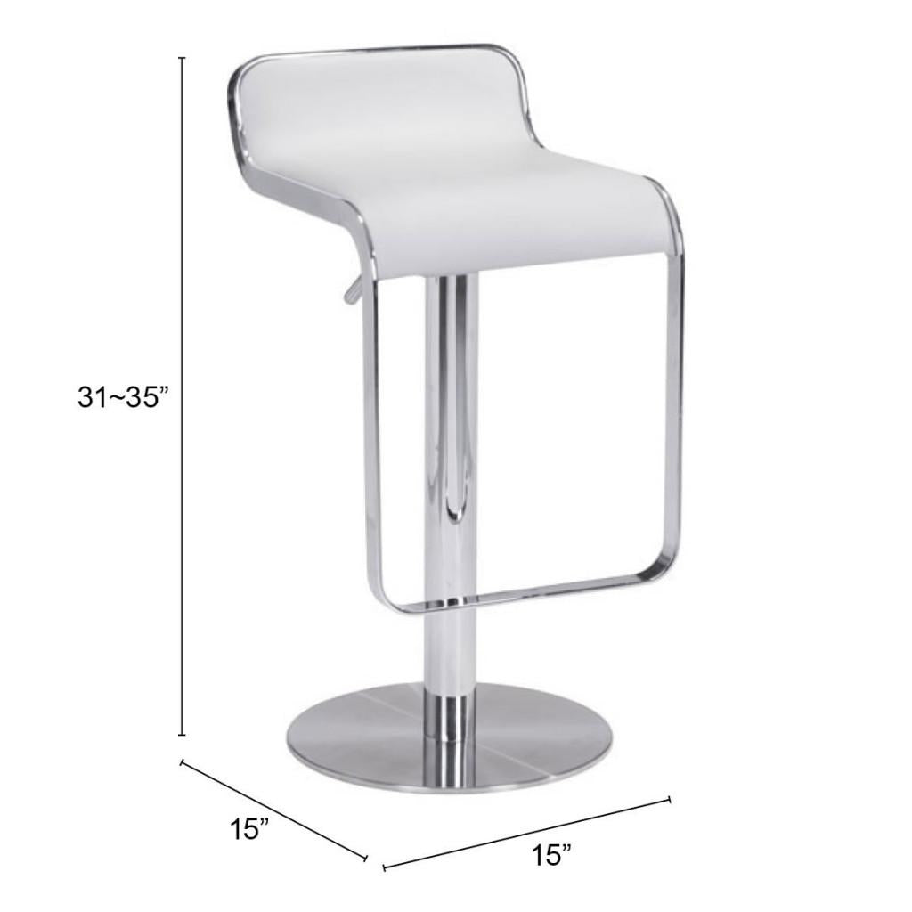 ZUO Equino Barstool White