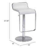 ZUO Equino Barstool White