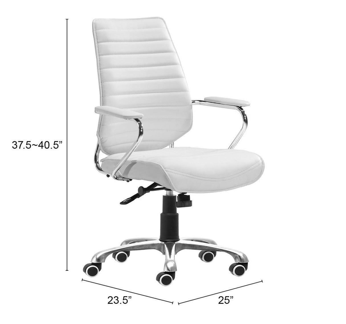 ZUO Enterprise Low Back Office Chair White