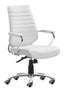 ZUO Enterprise Low Back Office Chair White