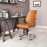 ZUO Enterprise Low Back Office Chair Terracotta