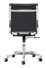ZUO Lider Plus Armless Office Chair Black
