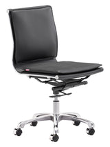 ZUO Lider Plus Armless Office Chair Black