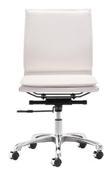 ZUO Lider Plus Armless Office Chair White