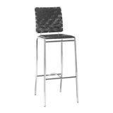 ZUO Criss Cross Barstool (Set of 2) Black