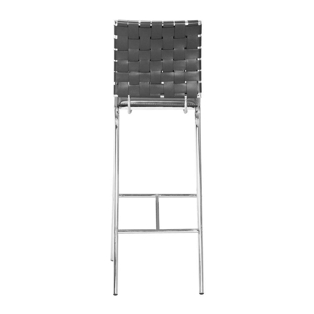 ZUO Criss Cross Barstool (Set of 2) Black