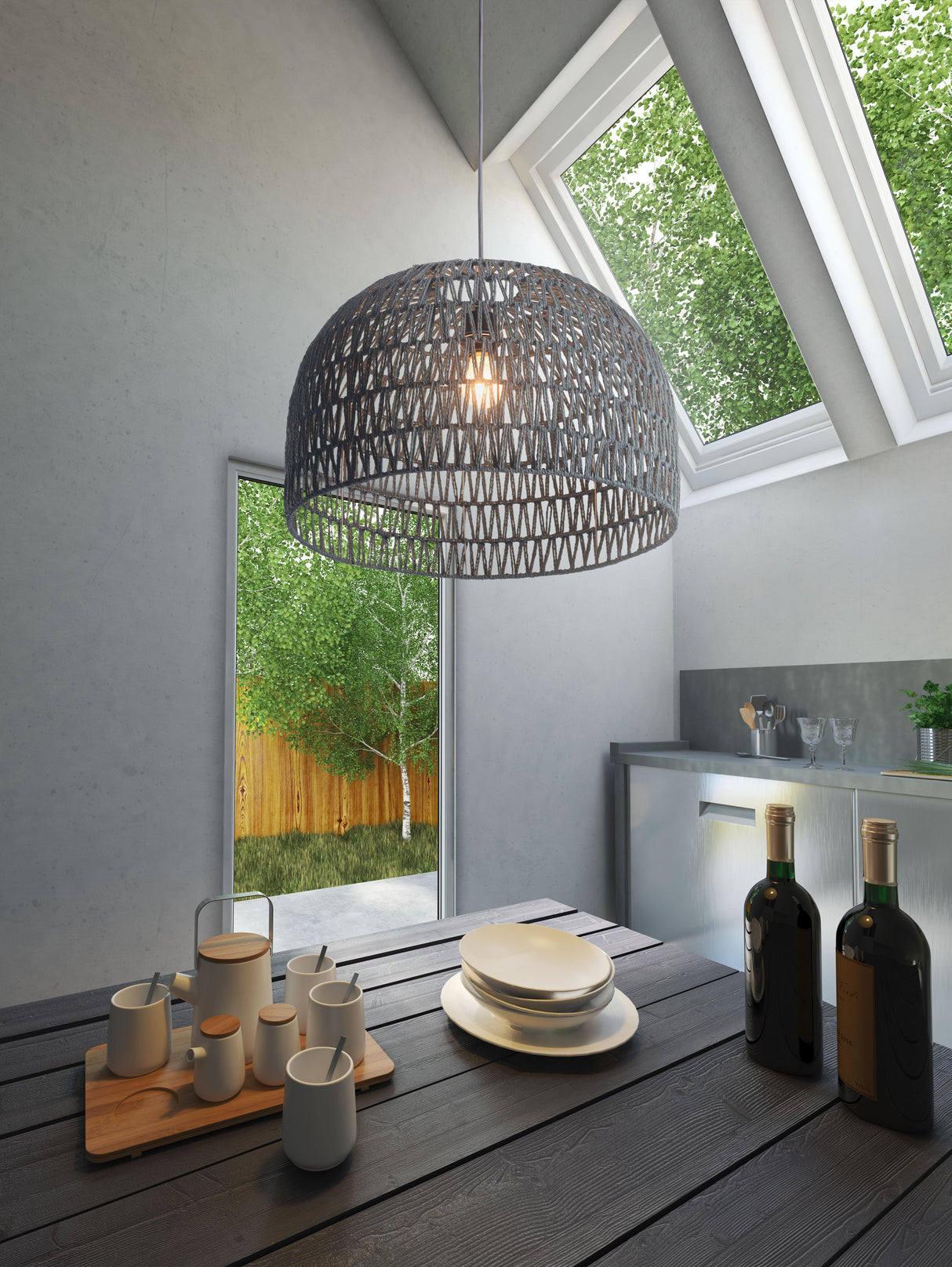 ZUO Paradise Ceiling Lamp Gray