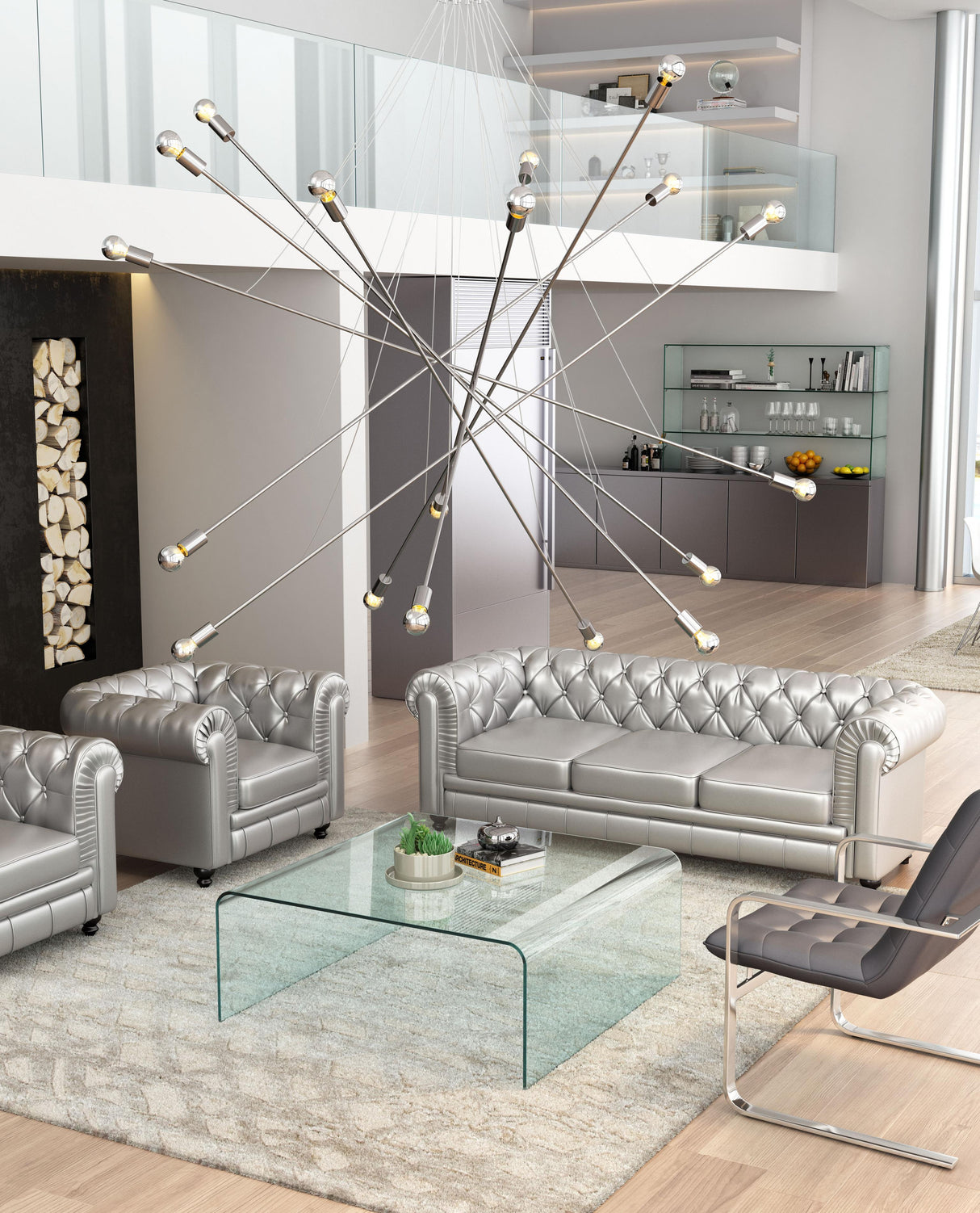 ZUO Belief Ceiling Lamp Chrome