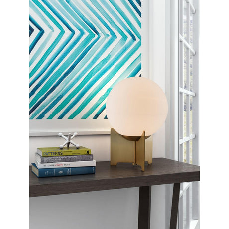 ZUO Pearl Table Lamp White & Brass