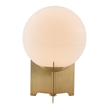 ZUO Pearl Table Lamp White & Brass