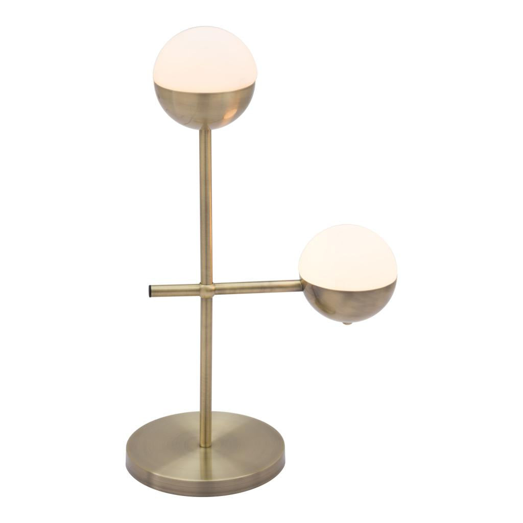 ZUO Waterloo Table Lamp White & Bronze