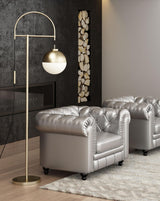 ZUO Waterloo Floor Lamp White & Bronze