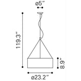 ZUO Jena Ceiling Lamp Chrome