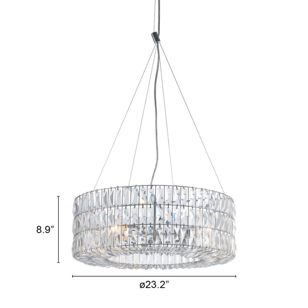 ZUO Jena Ceiling Lamp Chrome