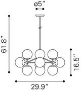 ZUO Belfast Ceiling Lamp Black