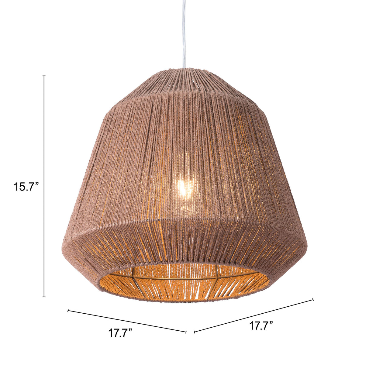 ZUO Impala Ceiling Lamp Brown
