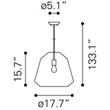 ZUO Impala Ceiling Lamp Brown