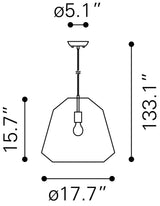 ZUO Impala Ceiling Lamp Brown