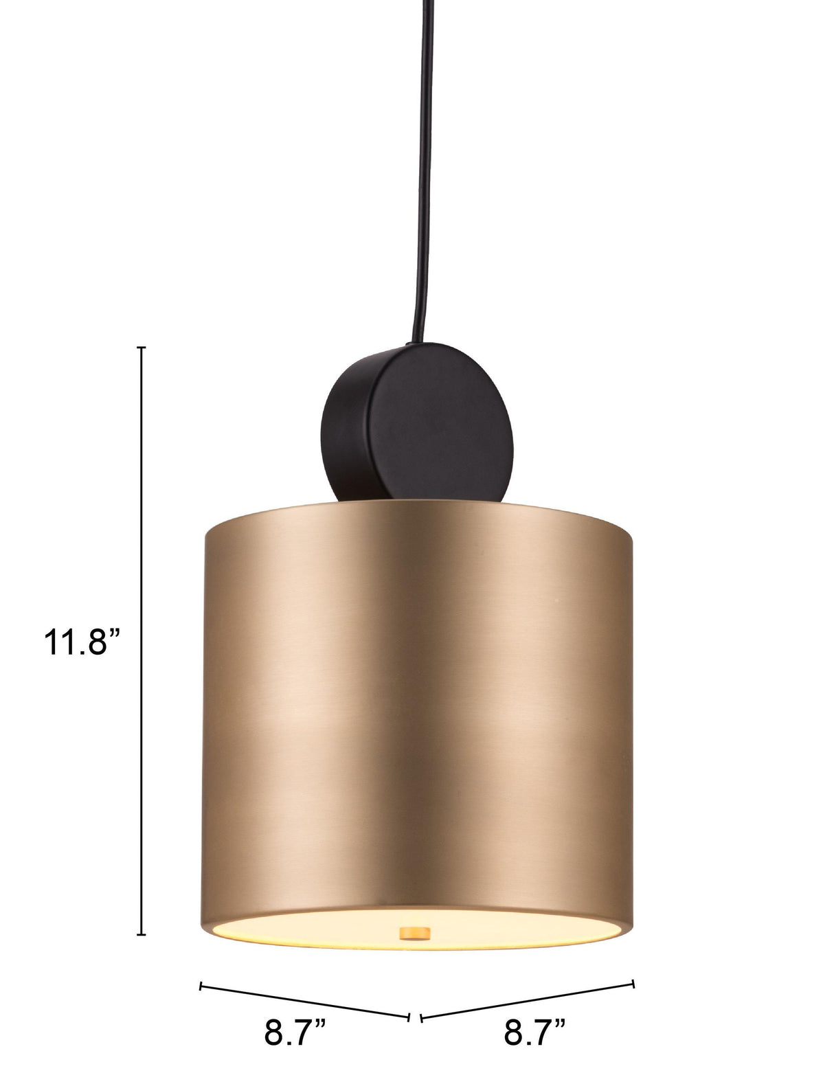ZUO Myson Ceiling Lamp Gold & Black