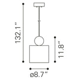 ZUO Myson Ceiling Lamp Gold & Black