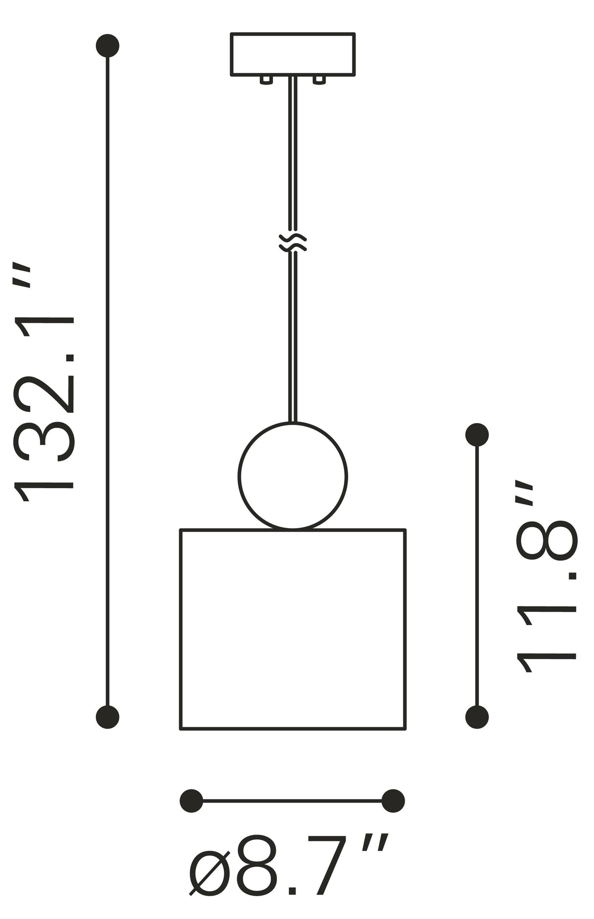 ZUO Myson Ceiling Lamp Gold & Black