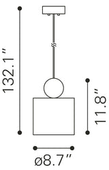 ZUO Myson Ceiling Lamp Gold & Black