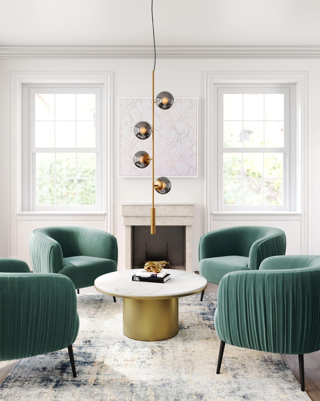 ZUO Zatara Ceiling Lamp Brass