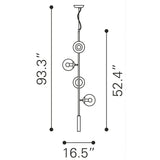 ZUO Zatara Ceiling Lamp Brass