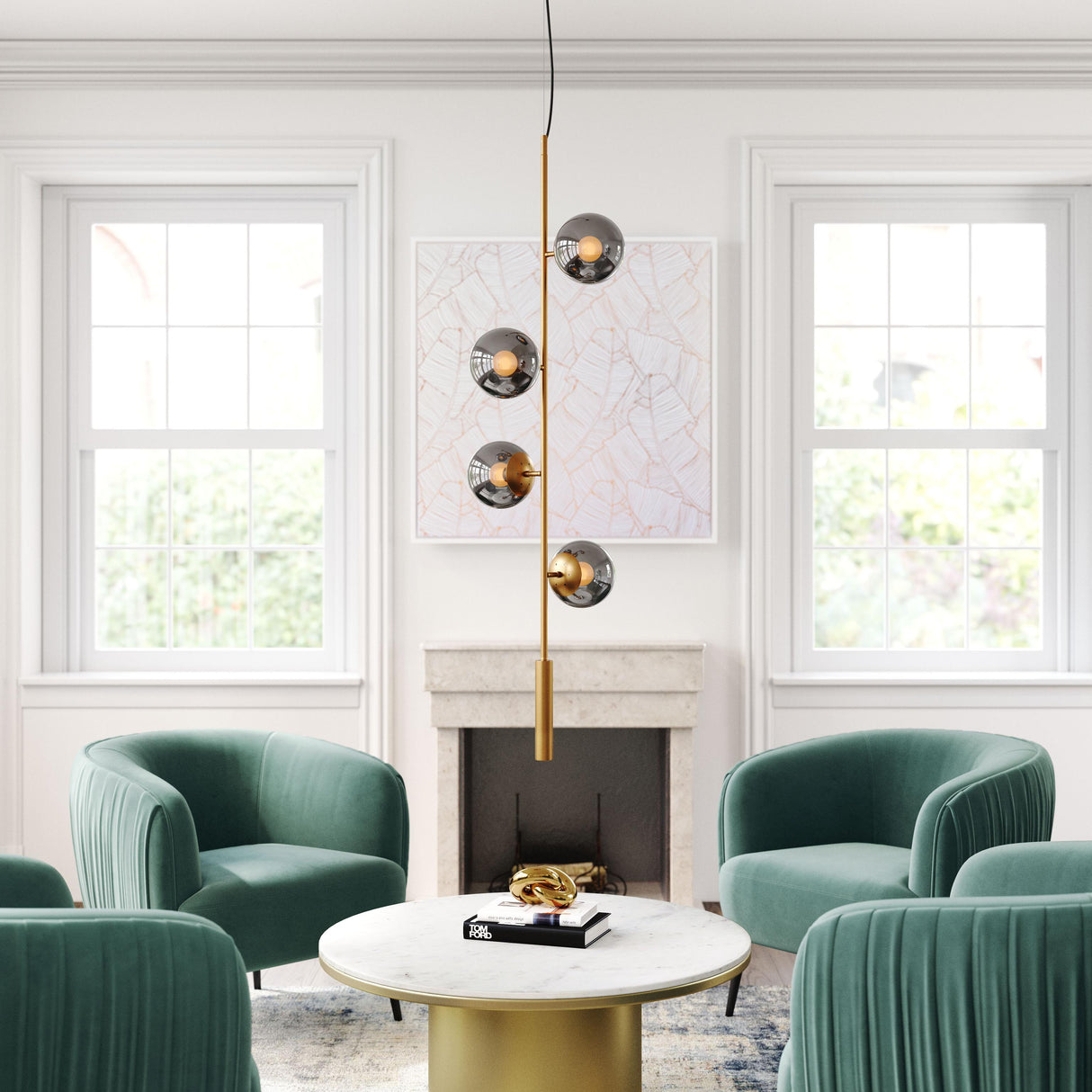 ZUO Zatara Ceiling Lamp Brass