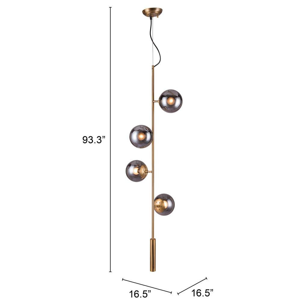 ZUO Zatara Ceiling Lamp Brass