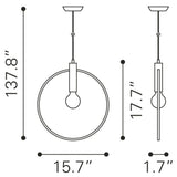 ZUO Irenza Ceiling Lamp Brass