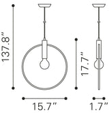ZUO Irenza Ceiling Lamp Brass