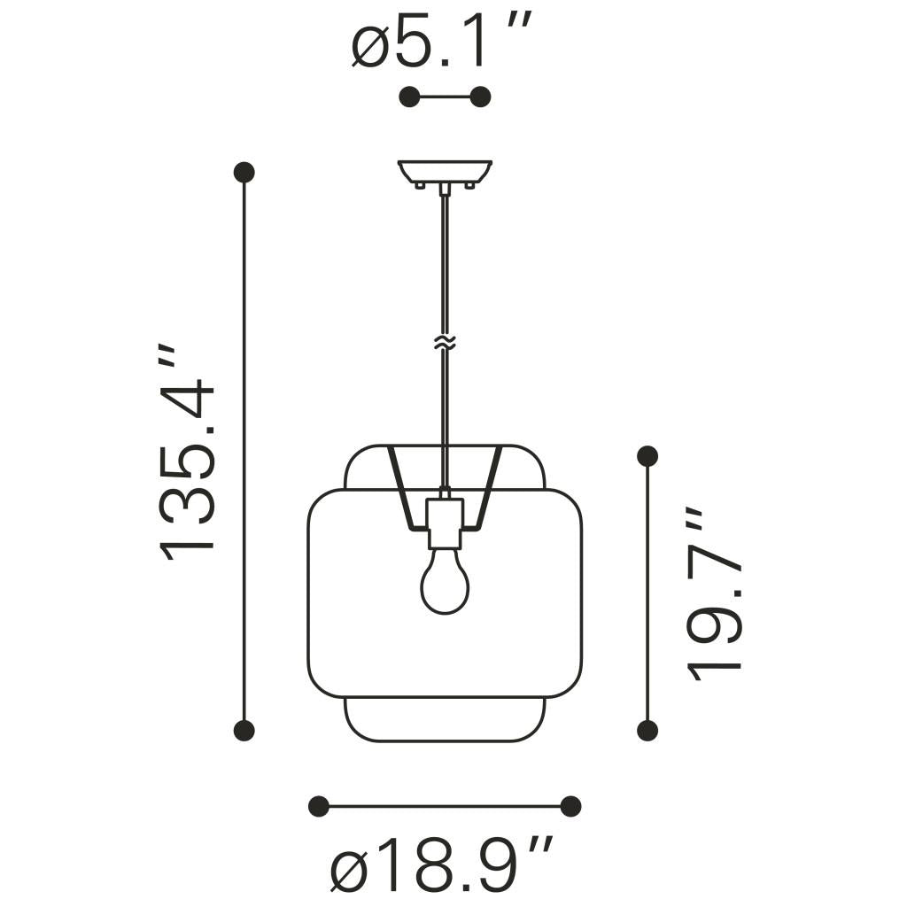 ZUO Finch Ceiling Lamp Natural
