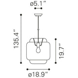 ZUO Finch Ceiling Lamp Natural