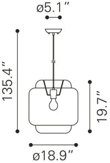 ZUO Finch Ceiling Lamp Natural