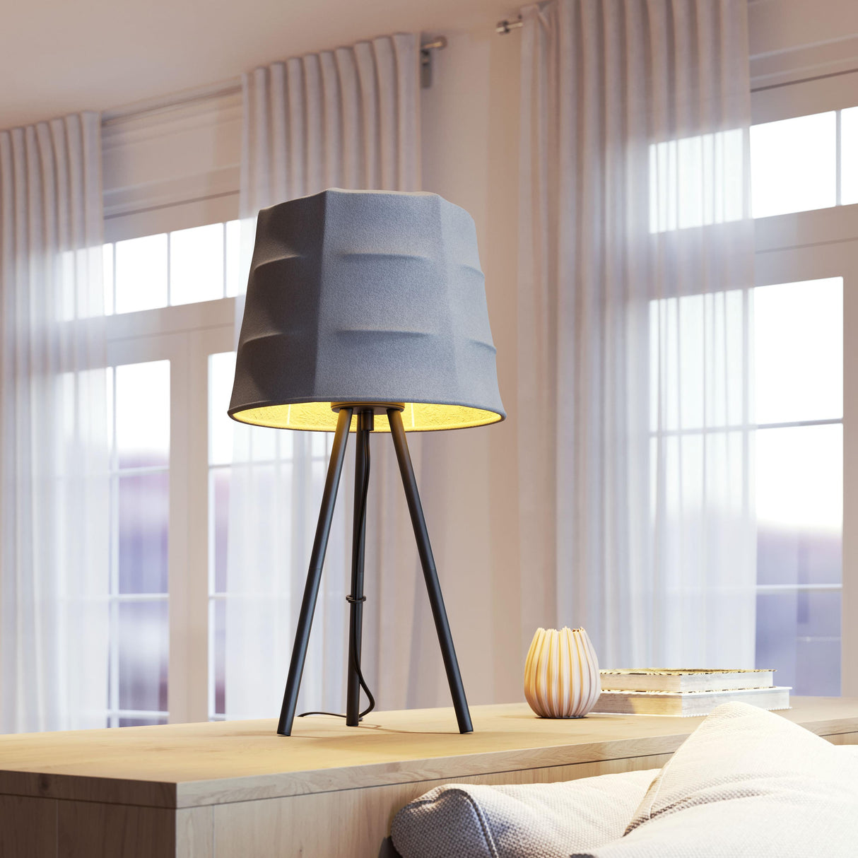 ZUO Mozzi Table Lamp Gray & Black