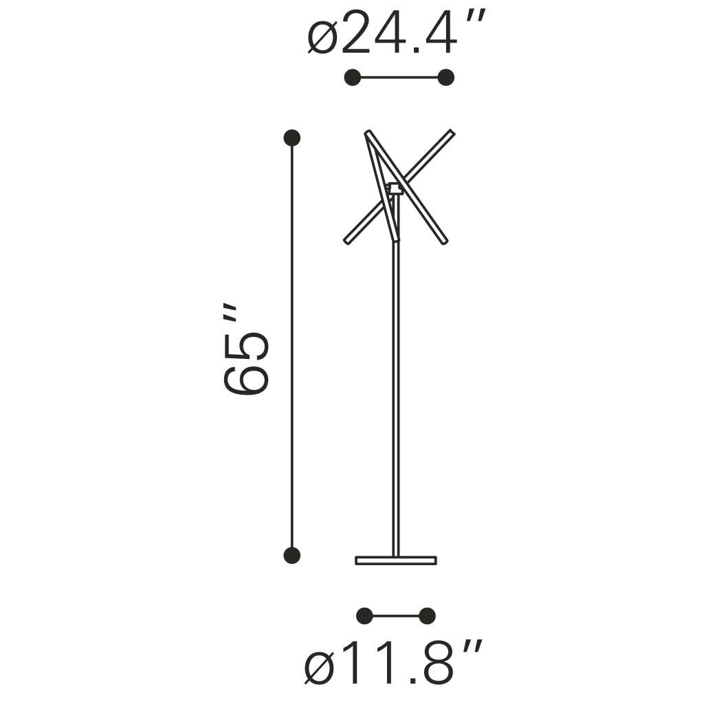 ZUO Garza Floor Lamp Brass