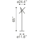 ZUO Garza Floor Lamp Brass